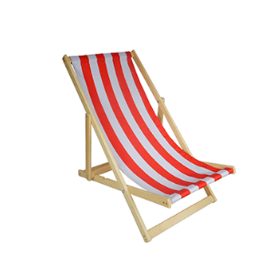 Plážové lehátko Červeno-bílá pruhovaná