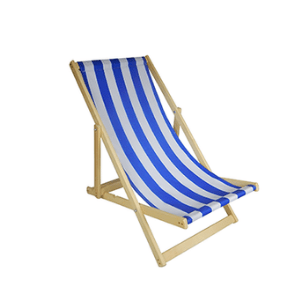 Plážové lehátko Modro-bílá pruhovaná
